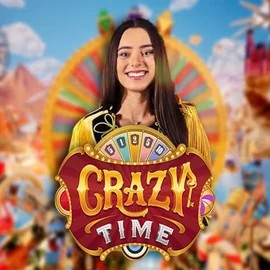 Crazy Time slot logo by Evolution at Slotrize Casino