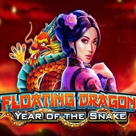 Floating Dragon Year of the Snake slot logo by Pragmatic Play at Slotrize Casino