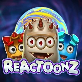 Reactoonz slot logo by Play'n GO at Slotrize Casino