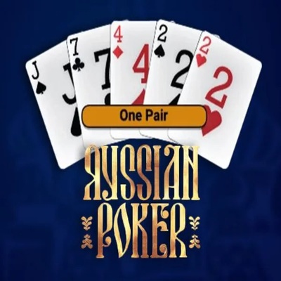 Russian Poker slot visual from OneTouch Games available on slotrizee.es